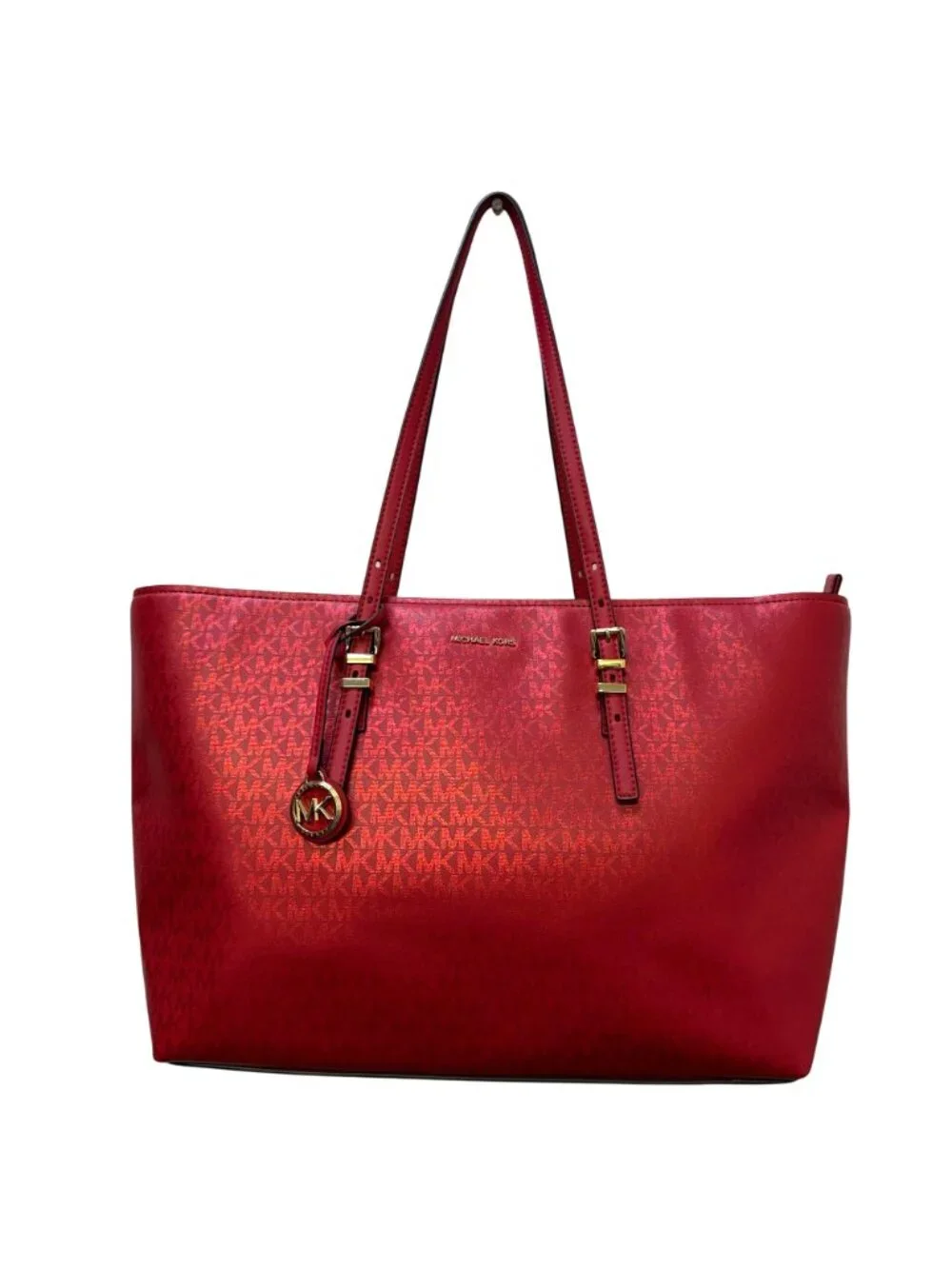 Michael Kors Large Tote Bag Red With Gold Hardware